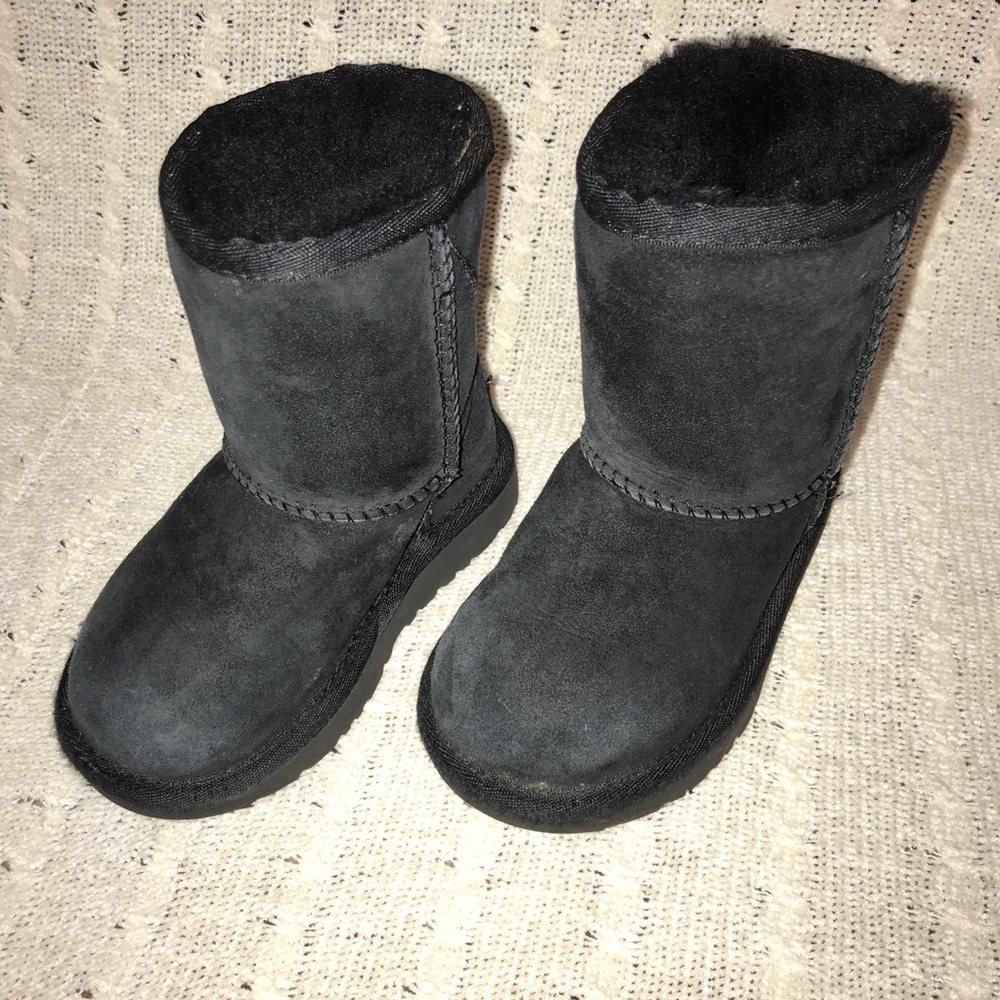 Girls Ugg black boots embellished